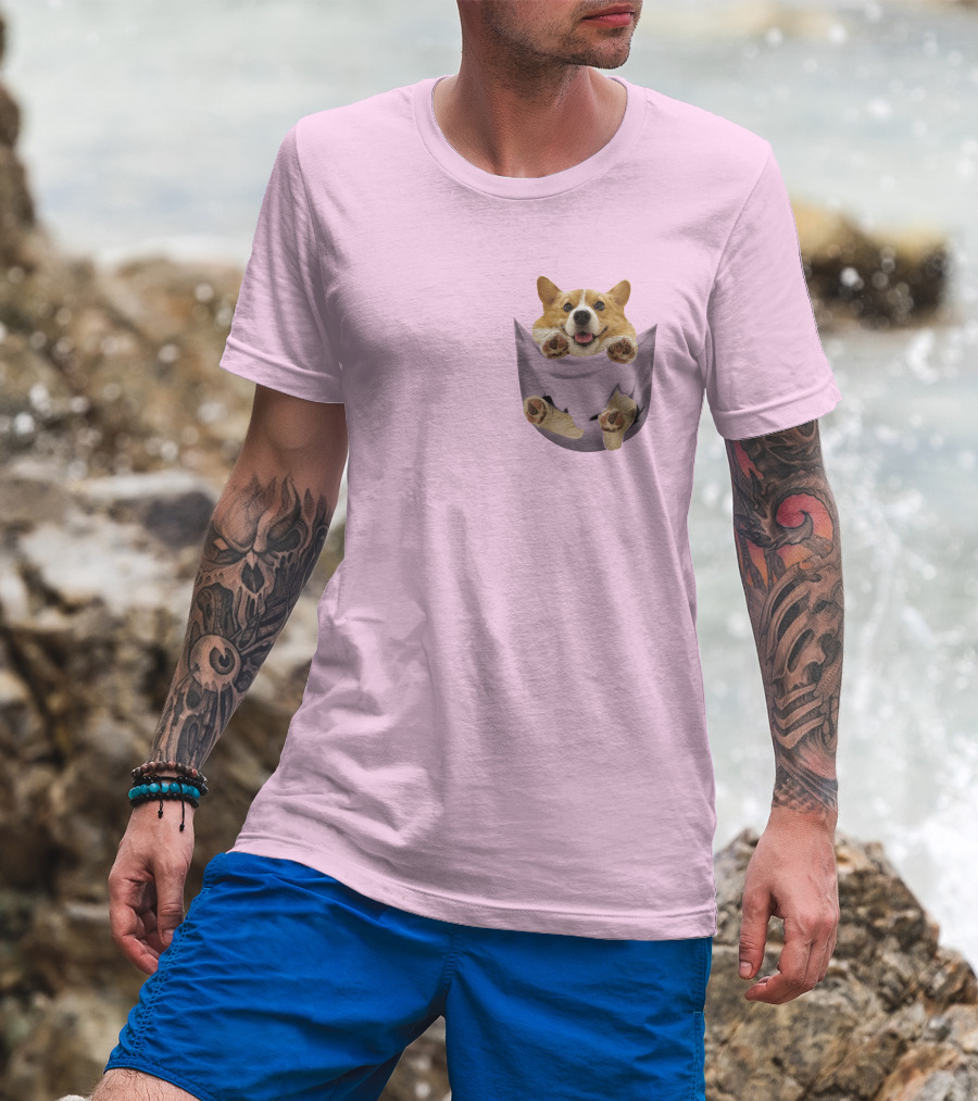 Lovely Corgi Pocket Pal T-Shirt