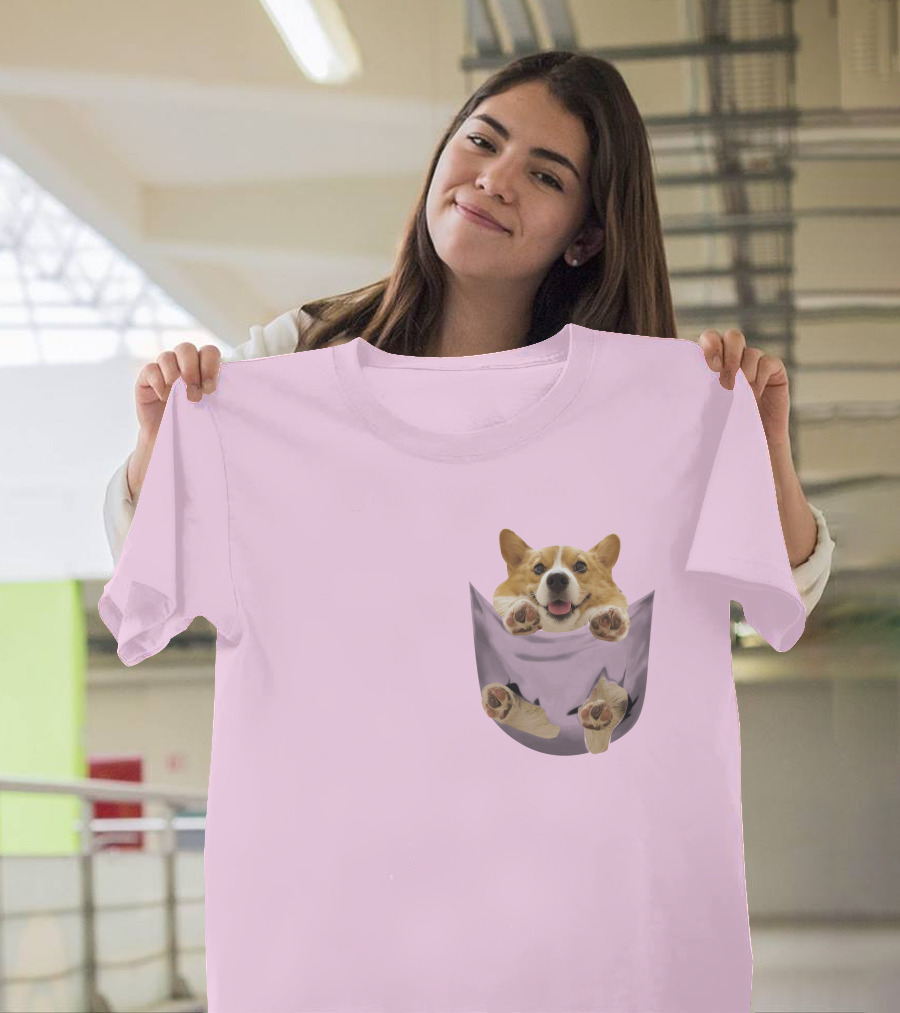 Lovely Corgi Pocket Pal T-Shirt