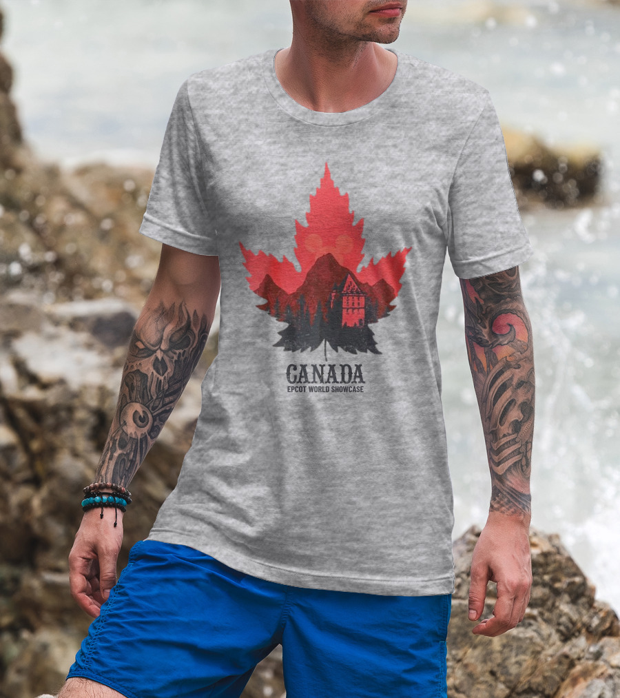 Canada EPCOT World Showcase Maple Leaf Mickey T-Shirt
