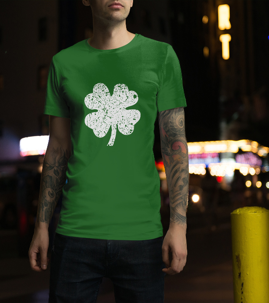 Four Leaf Clover St. Patrick's Day Green Lucky Charm T-Shirt