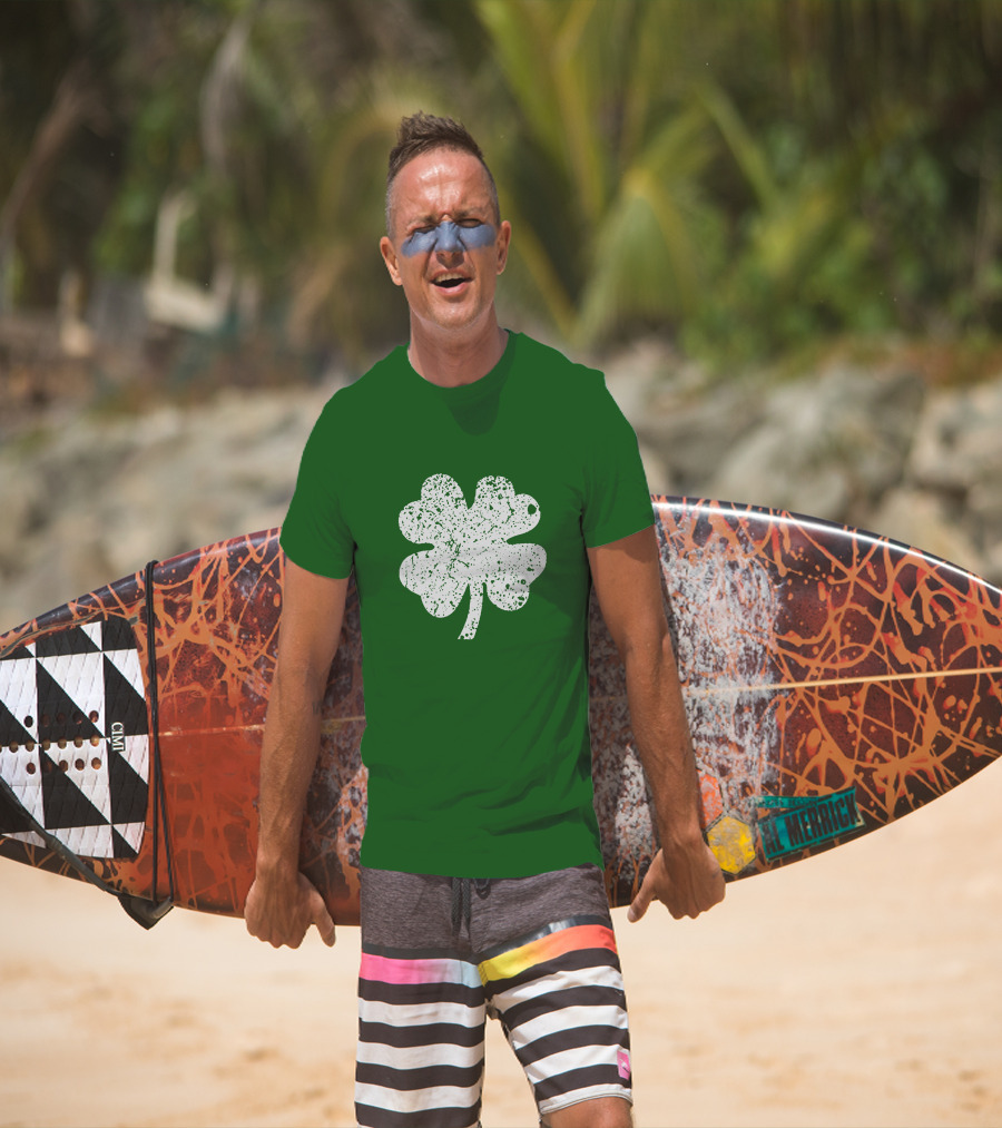Four Leaf Clover St. Patrick's Day Green Lucky Charm T-Shirt