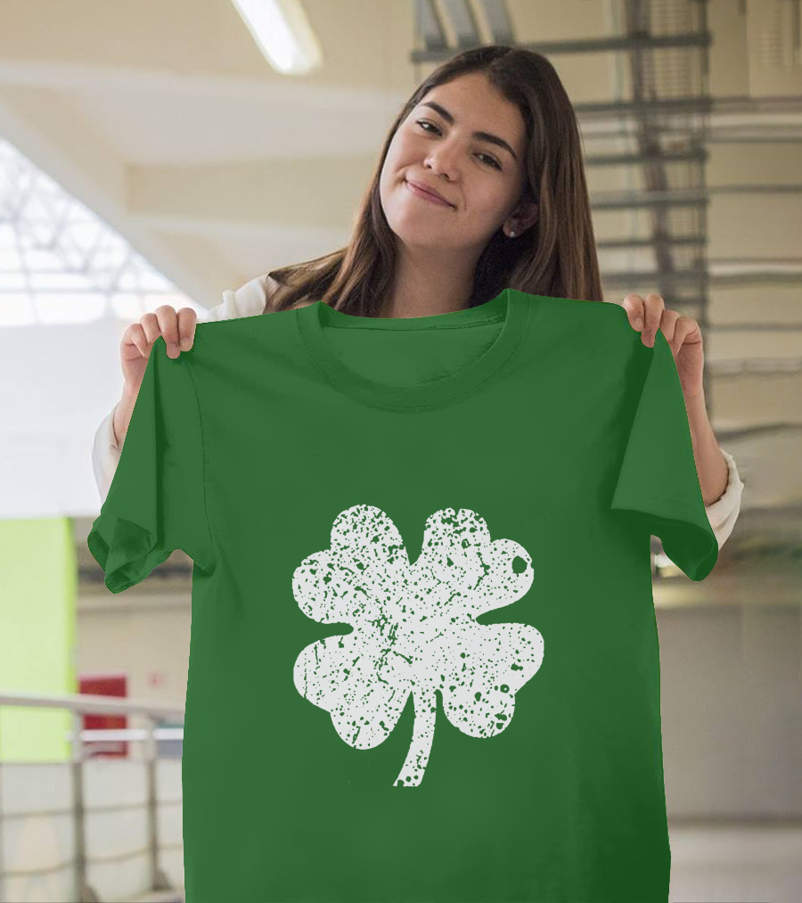 Four Leaf Clover St. Patrick's Day Green Lucky Charm T-Shirt