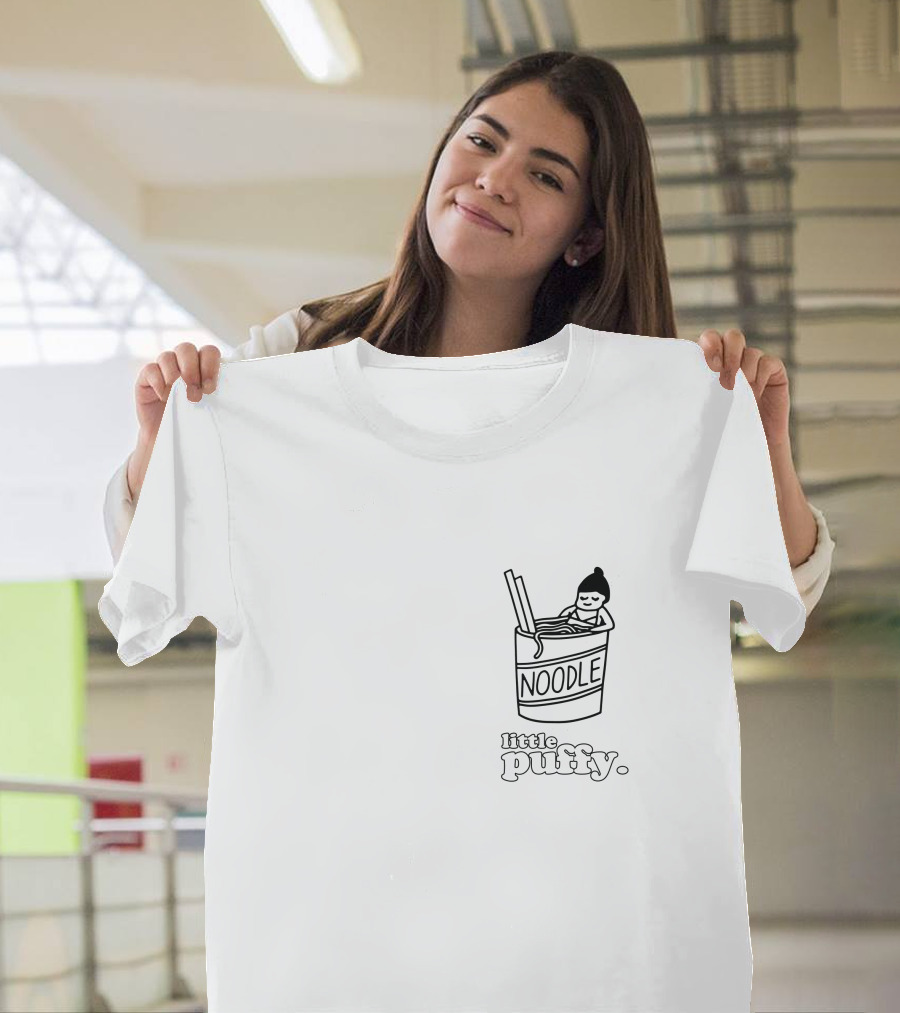 Little Puffy Noodle Bath Cup Character in Noodles T-Shirt