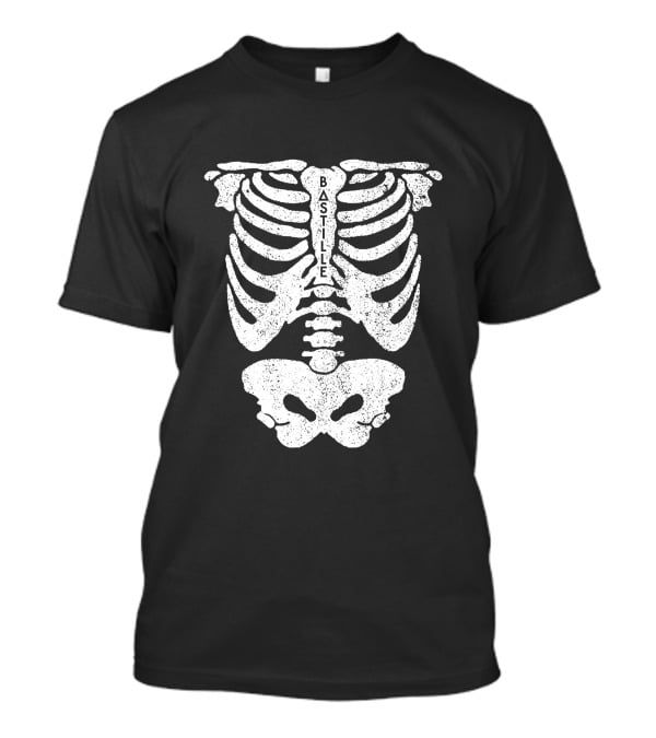 Bastille Flaws Rewind Skeleton Merch T-Shirt