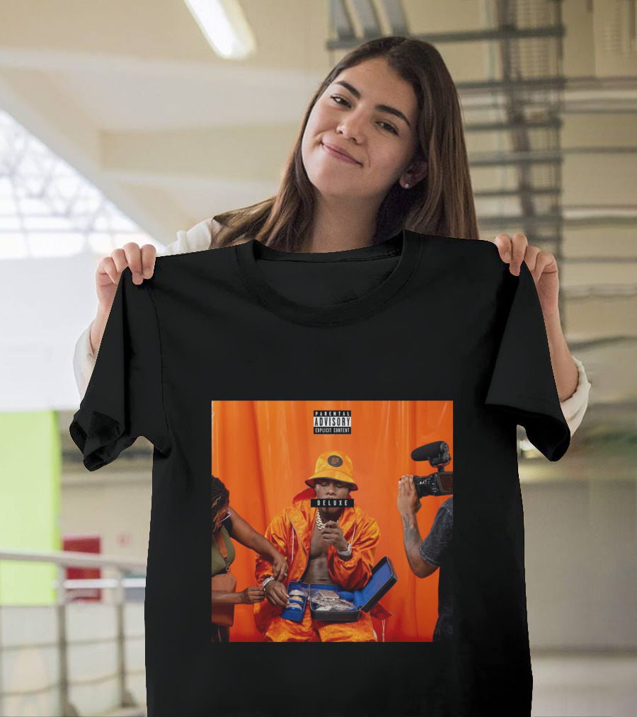 Blameitonbaby Merch Blame It On Baby Deluxe Explicit Content Orange Outfit Photography T-Shirt