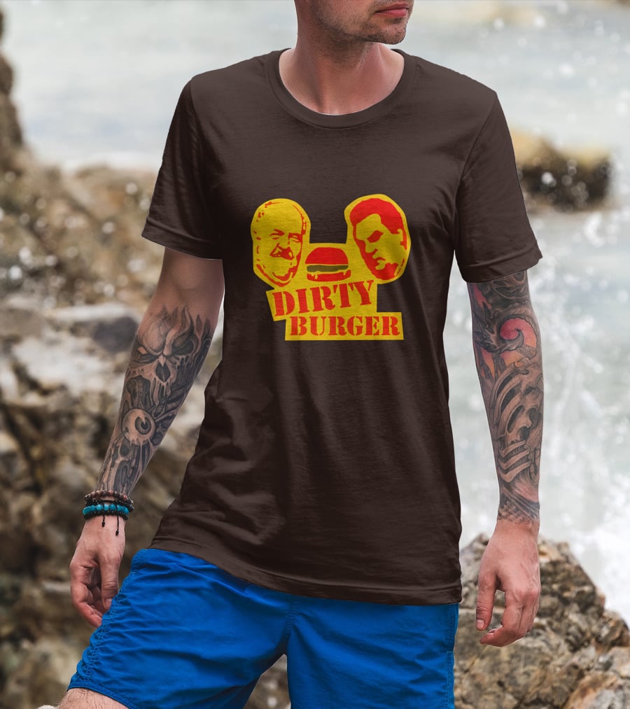 Trailer Park Boys Dirty Burger Merch Faces And Burger T-Shirt