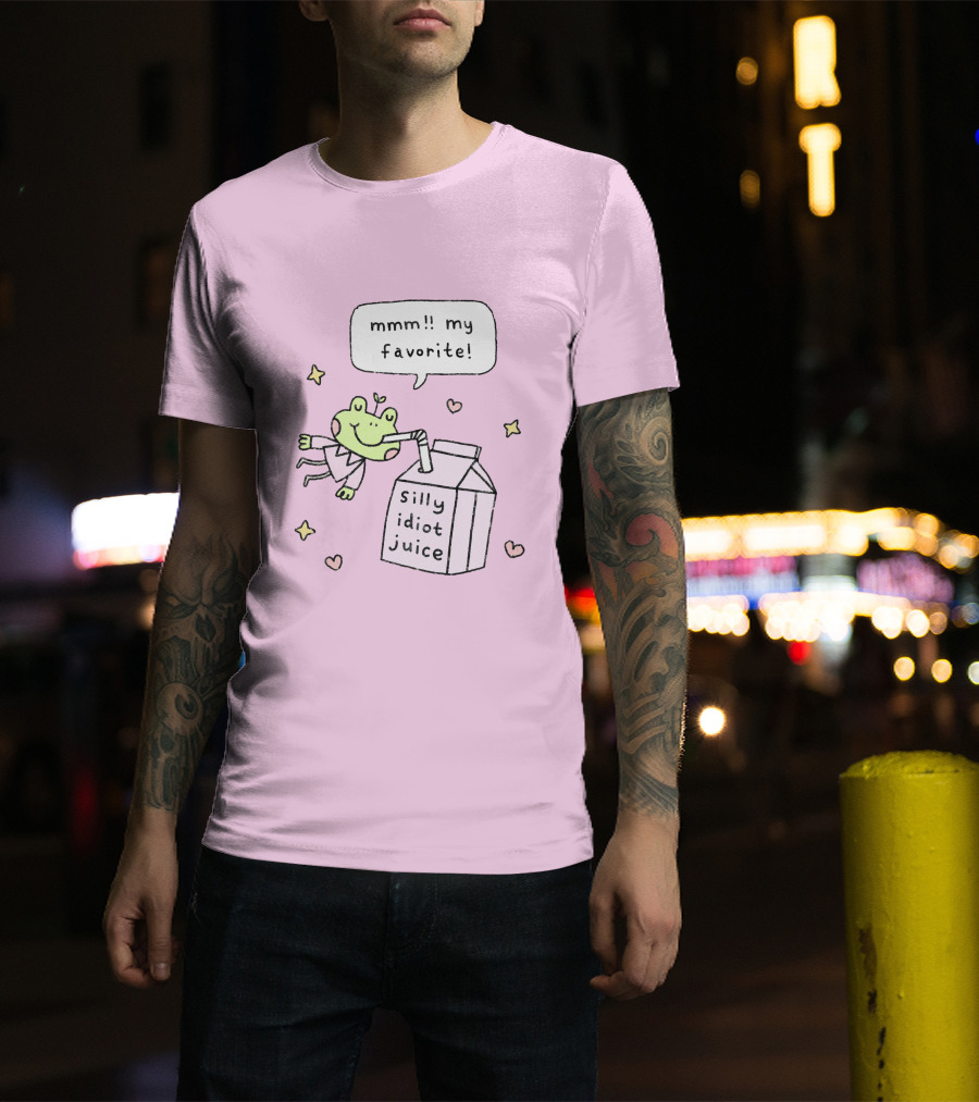 Mmm My Favorite Silly Idiot Juice Frog With Stars And Hearts T-Shirt