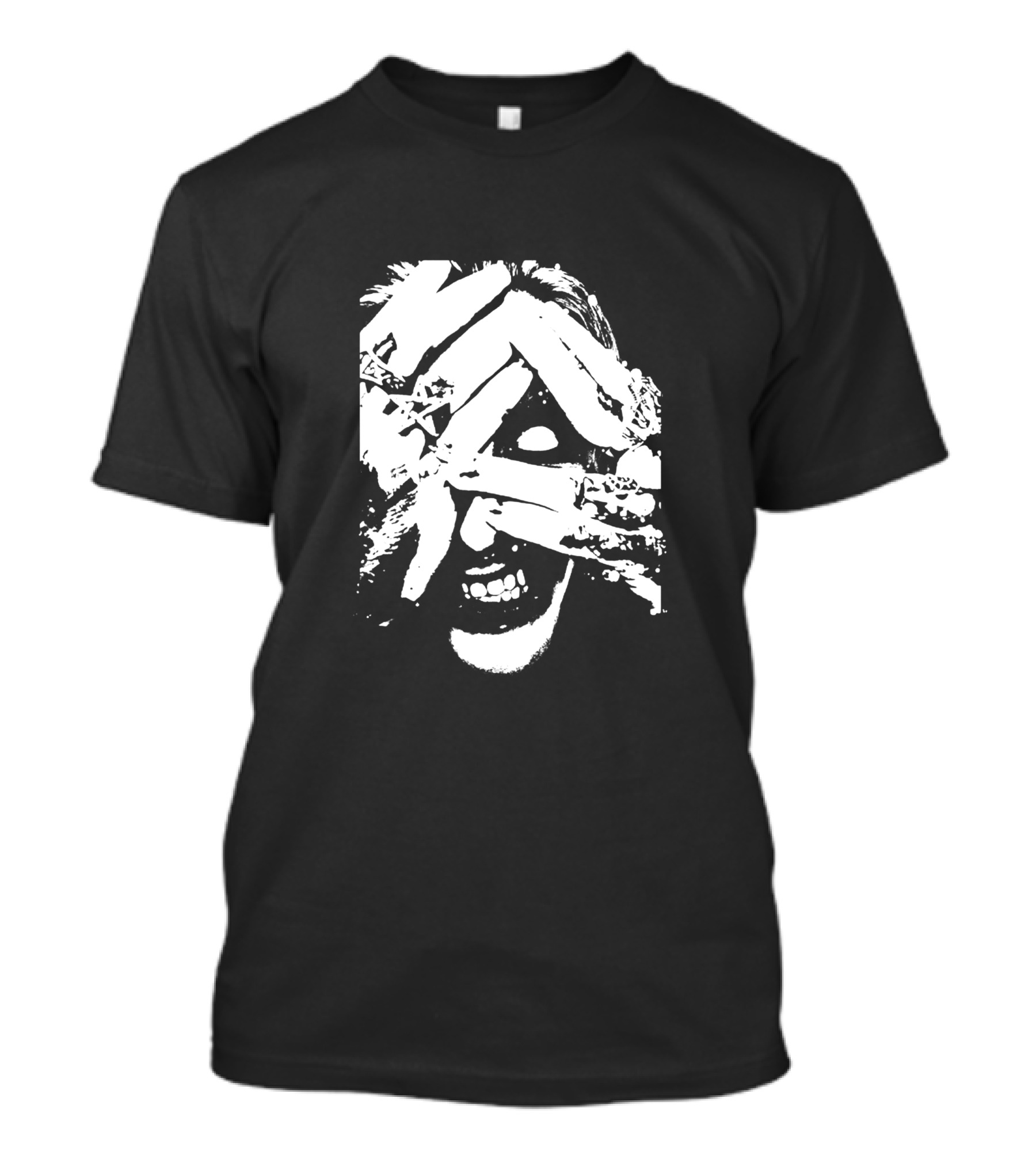 BeholdMunro Joker Grin Hands Over Face T-Shirt