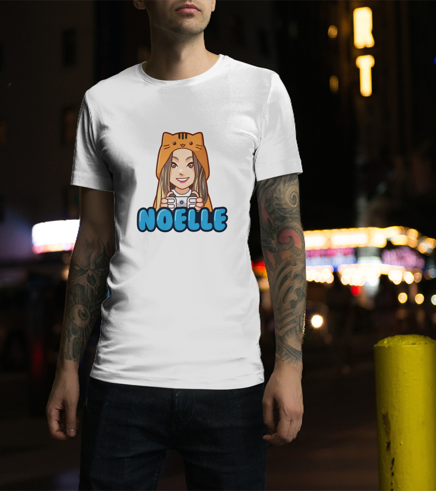 NOELLE Cat Hoodie Gamer Look T-Shirt