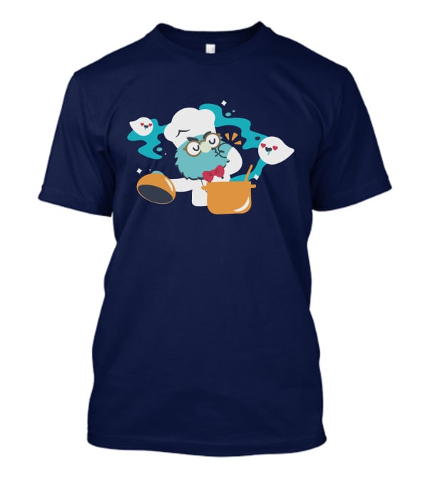 Er Merch Chef's Kiss Cute Cooking Owl With Hearts T-Shirt