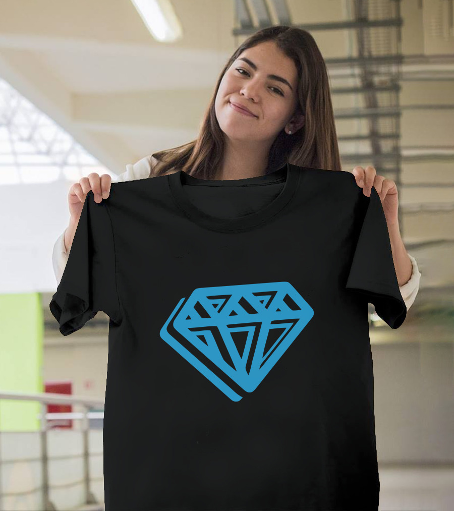 Dantdm Merch Dan Tdm Graffiti Blue Foil Diamond T-Shirt