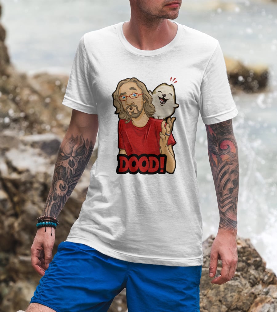 Maximilian Dood Merchandise Featuring Animated Character And Iconic Dood T-Shirt