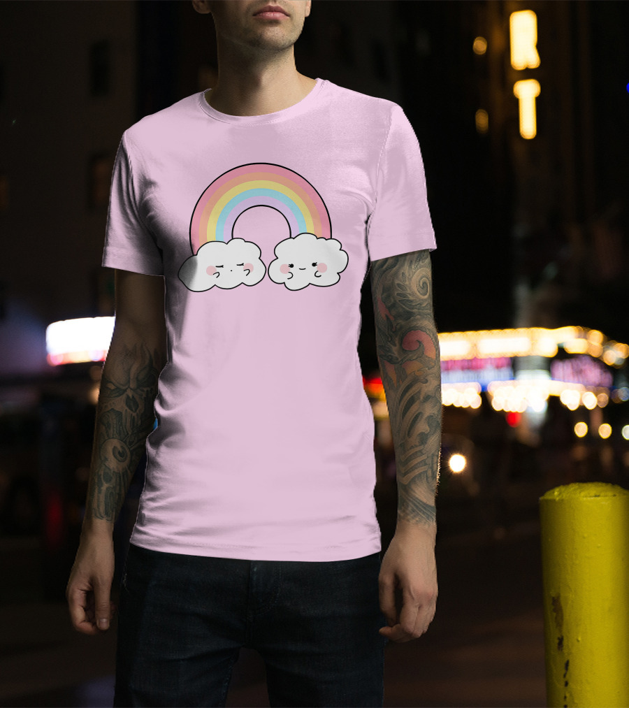 It's Akeila Merch Pastel Rainbow With Clouds T-Shirt