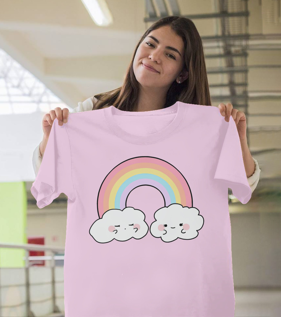 It's Akeila Merch Pastel Rainbow with Clouds T-Shirt