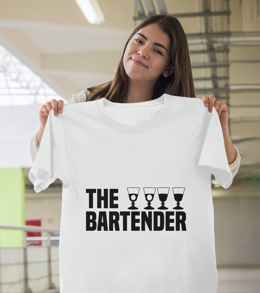 The Bartender Four Glasses T-Shirt