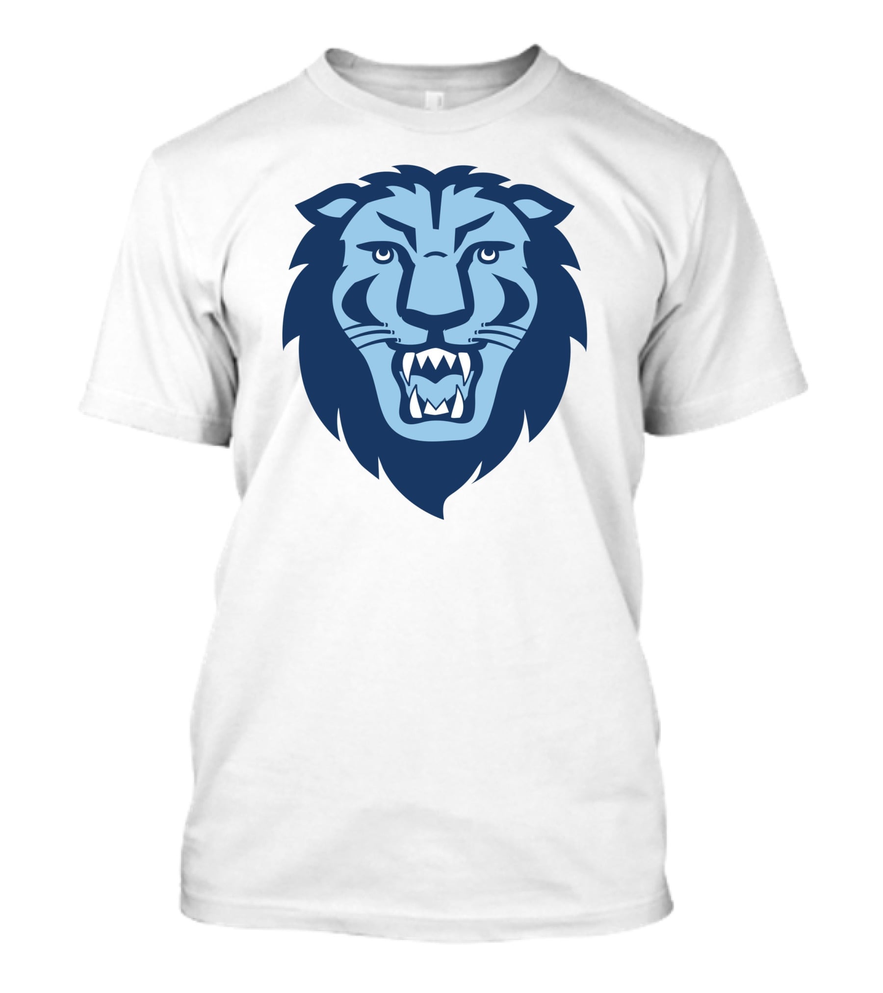 Columbia Lions Roaring Emblem Icon In Blue T-Shirt