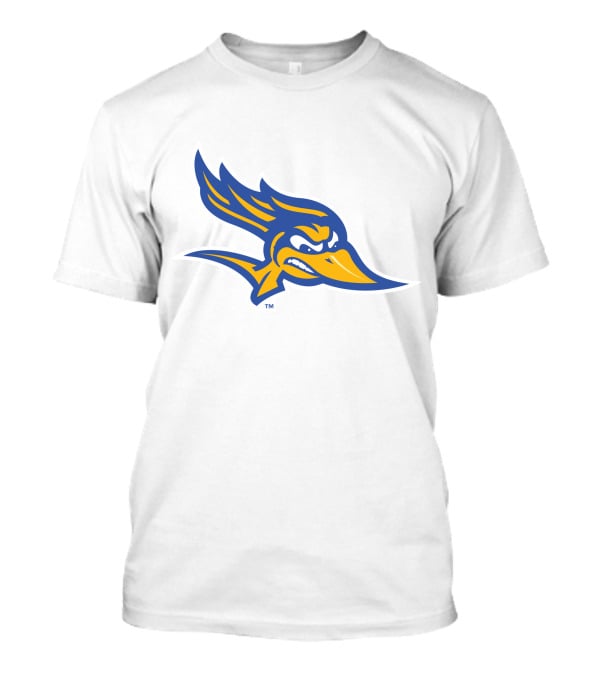 CSU Bakersfield Roadrunners Logo Blue And Gold Bird Head T-Shirt