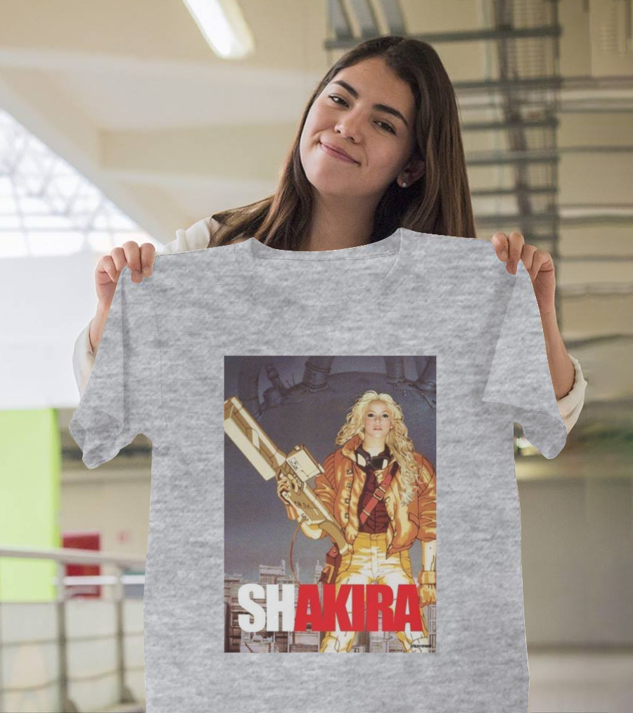 SHAKIRA AKIRA Manga Fusion with Bold Heroic T-Shirt
