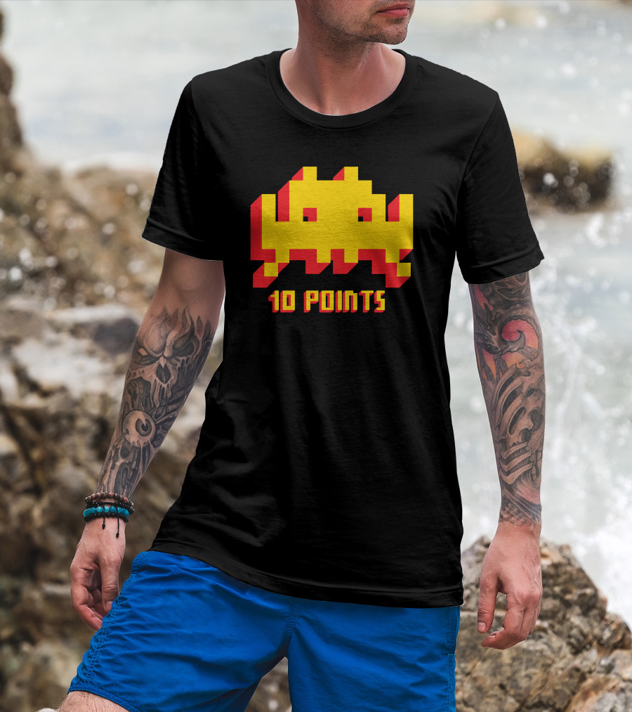 Space Invaders 10 Points Classic Arcade T-Shirt