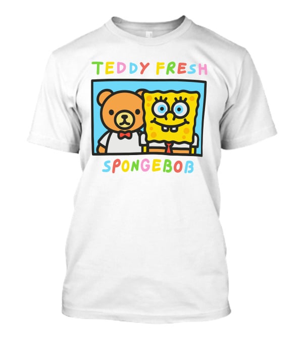 Teddy Fresh SpongeBob Bear Cartoon Collaboration T-Shirt