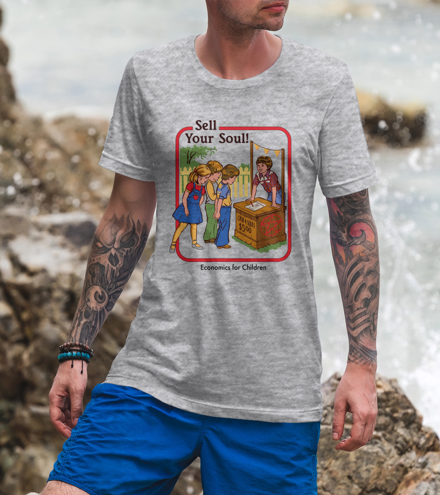 Sell Your Soul Economics For Children Cash 4 Souls $5.00 T-Shirt