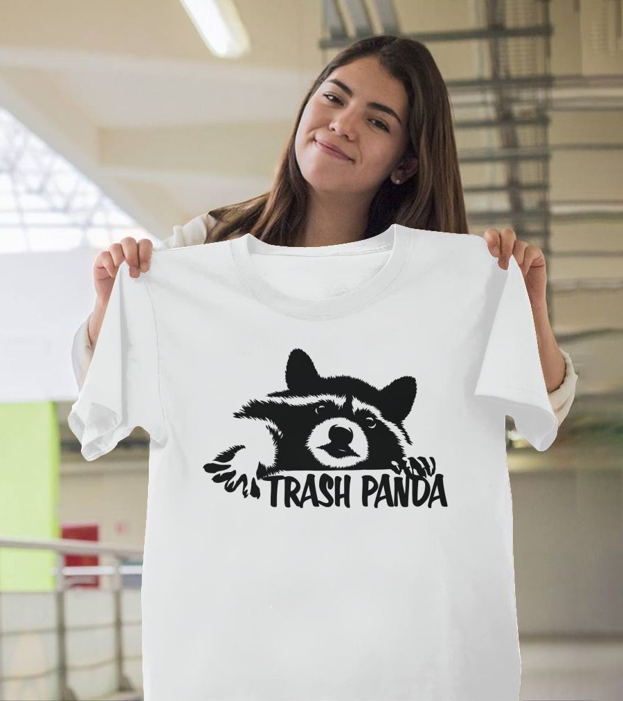 Trash Panda Raccoon Peeking Out T-Shirt
