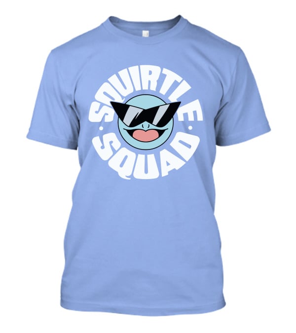 Squirtle Squad Sunglasses Icon Blue Background T-Shirt