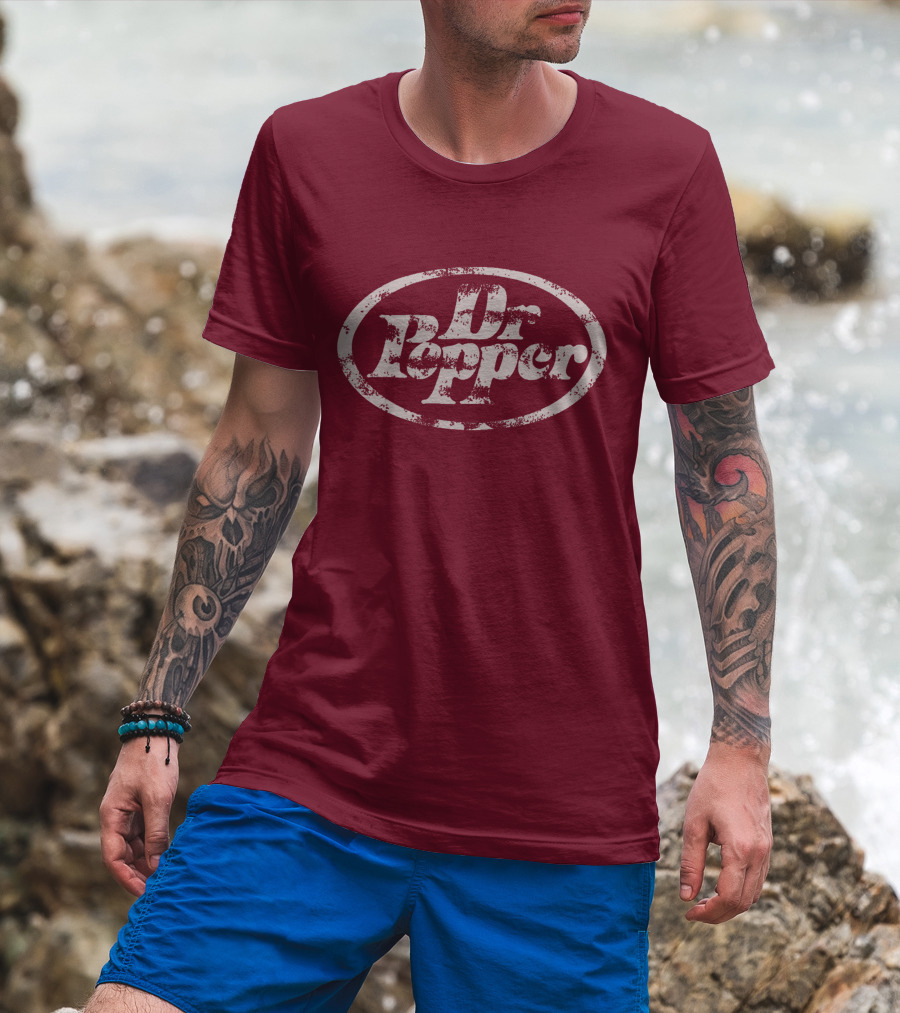 Dr Pepper Distressed Vintage Oval T-Shirt