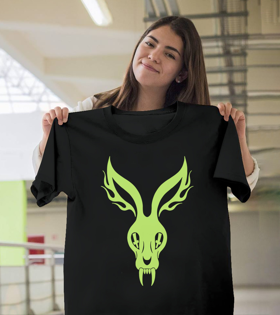 Mr Bungle Skull Rabbit Crossed Eyes Neon T-Shirt