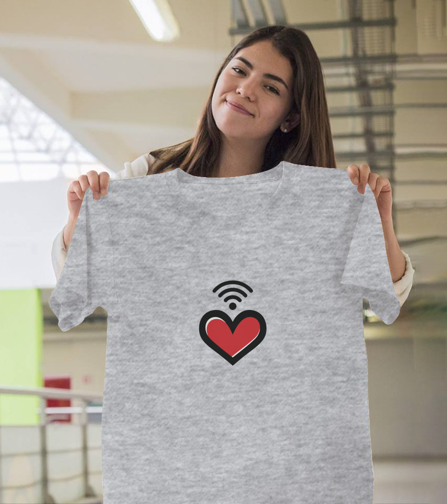 Straykids Seungmin Love Red Heart With Wifi Signal T-Shirt