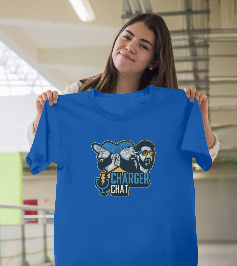 Bolt Charger Chat Podcast Lightning Microphone Heads Sketch T-Shirt