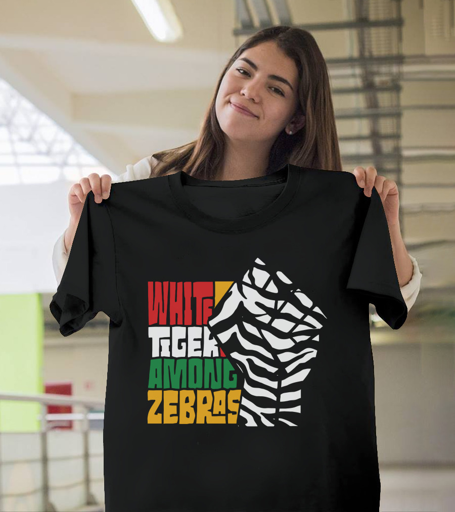 White Tiger Among Zebras Nick Shin Merciless Tiger T-Shirt