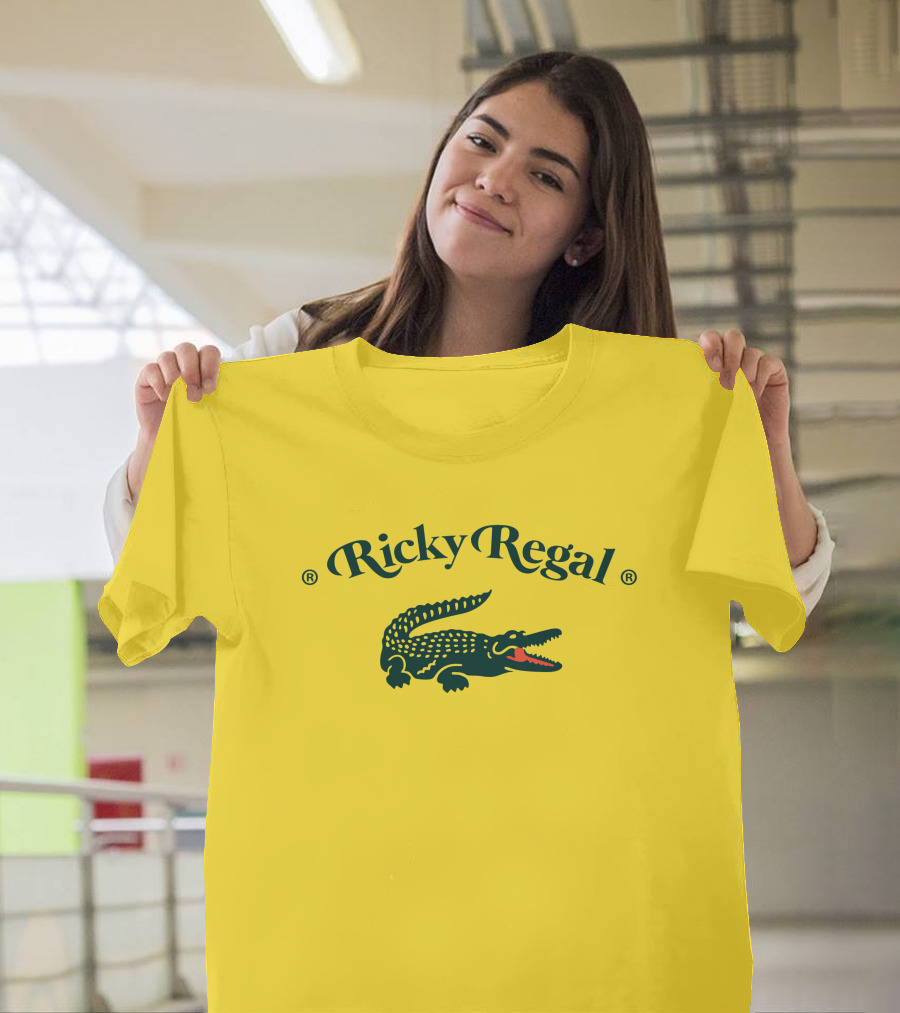 Lacoste Ricky Regal Yellow Crocodile Logo Apparel Collaboration T-Shirt