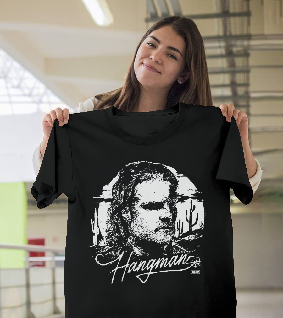 All Elite Wrestling Hangman Adam Page AEW Lonestar Cactus Desert Scene T-Shirt