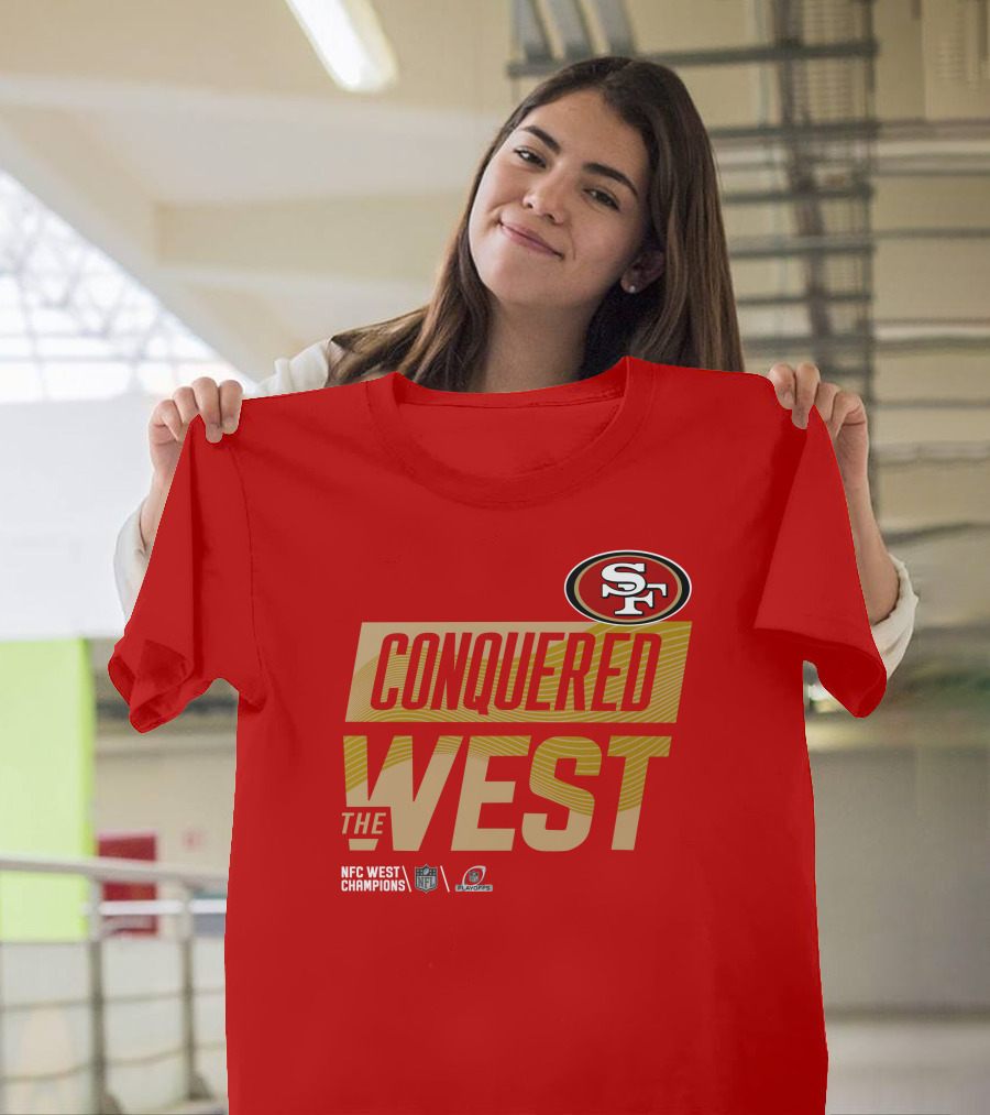 San Francisco 49Ers Conquered The West NFL Logo 49ers Shop T-Shirt