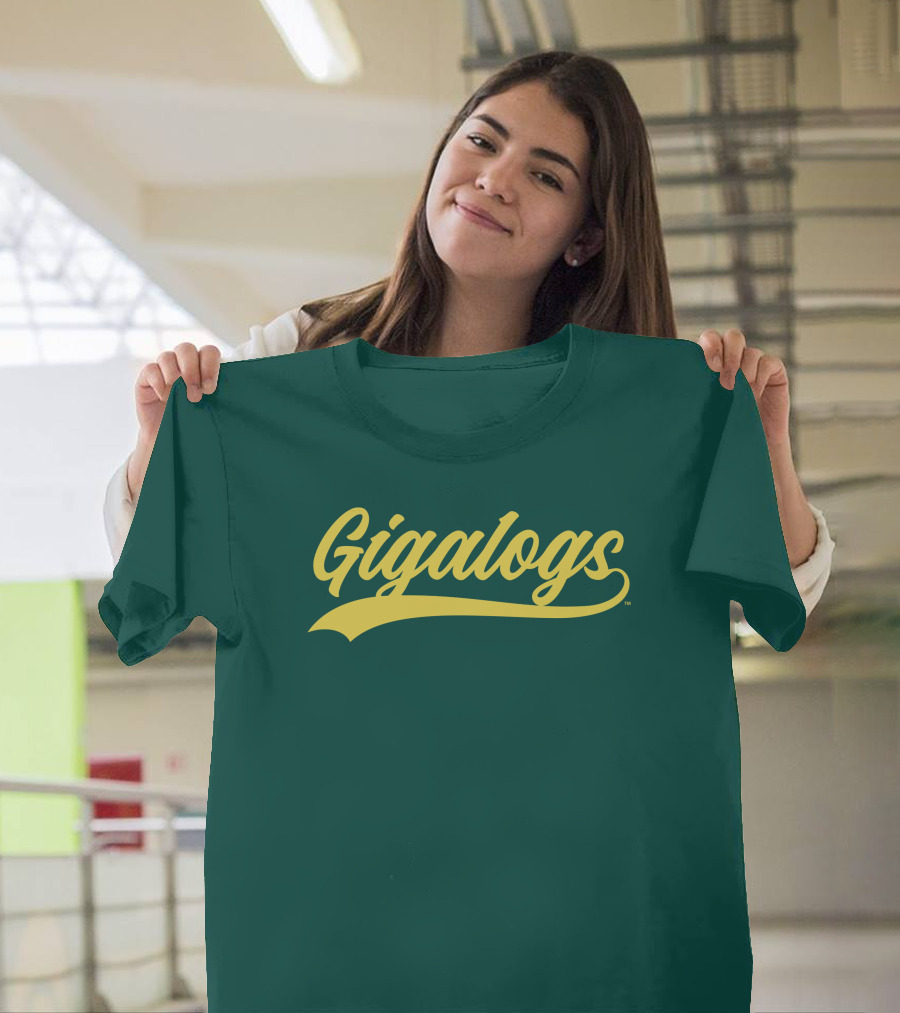 Gigalogs Classic Script Yellow T-Shirt