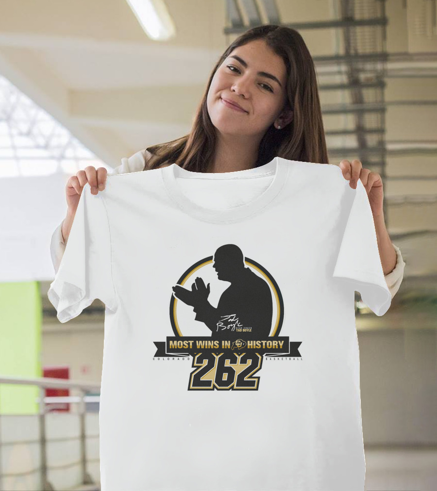 Tad Boyle Most Wins In Colorado Basketball History 262 T-Shirt