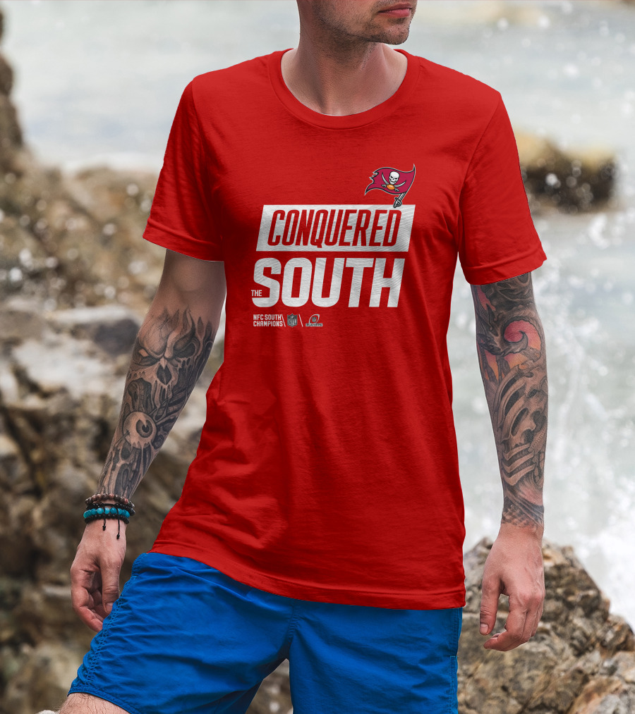 Tampa Bay Buccaneers Conquered South NFL Playoffs Shirt Red T-Shirt