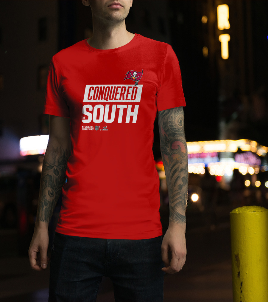 Tampa Bay Buccaneers Conquered South NFL Playoffs Shirt Red T-Shirt