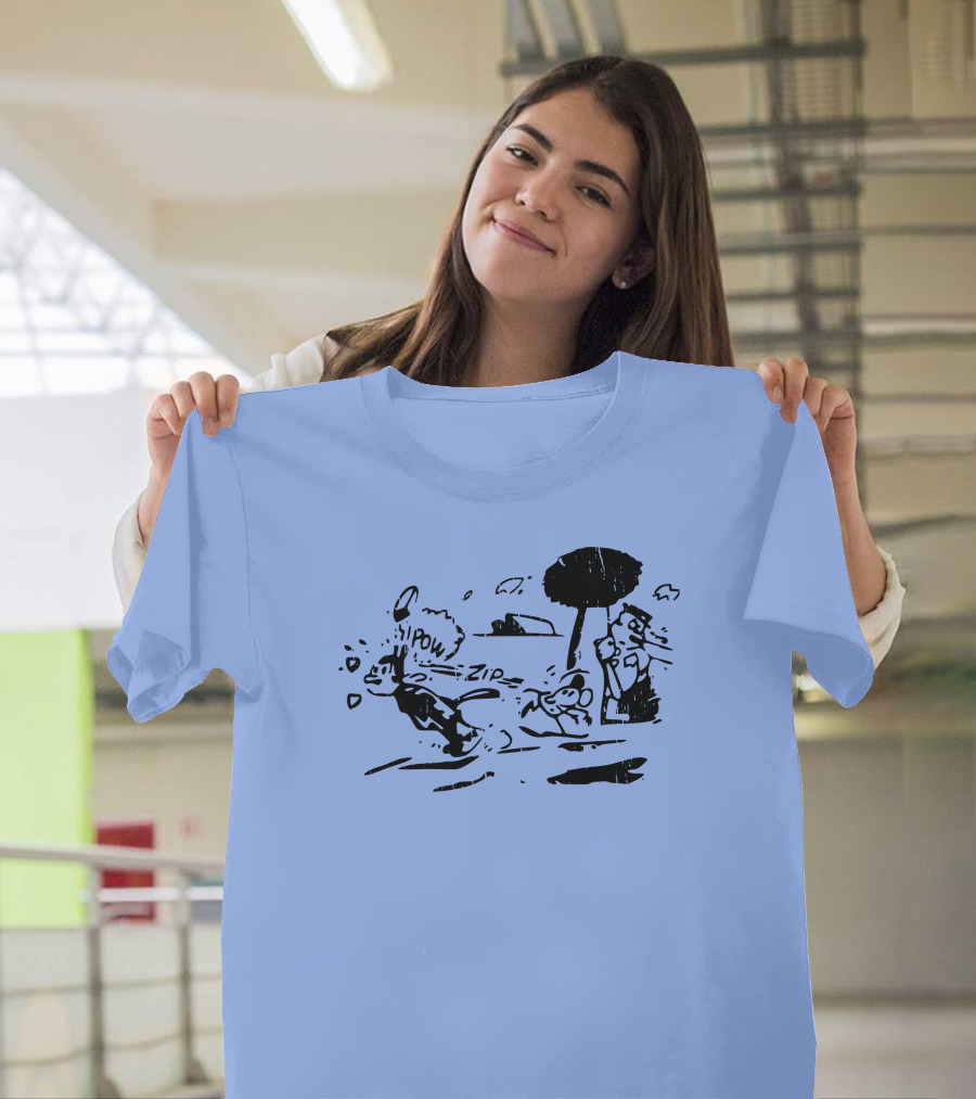 Krazy Kat Jules Pow Zip Comic Scene T-Shirt