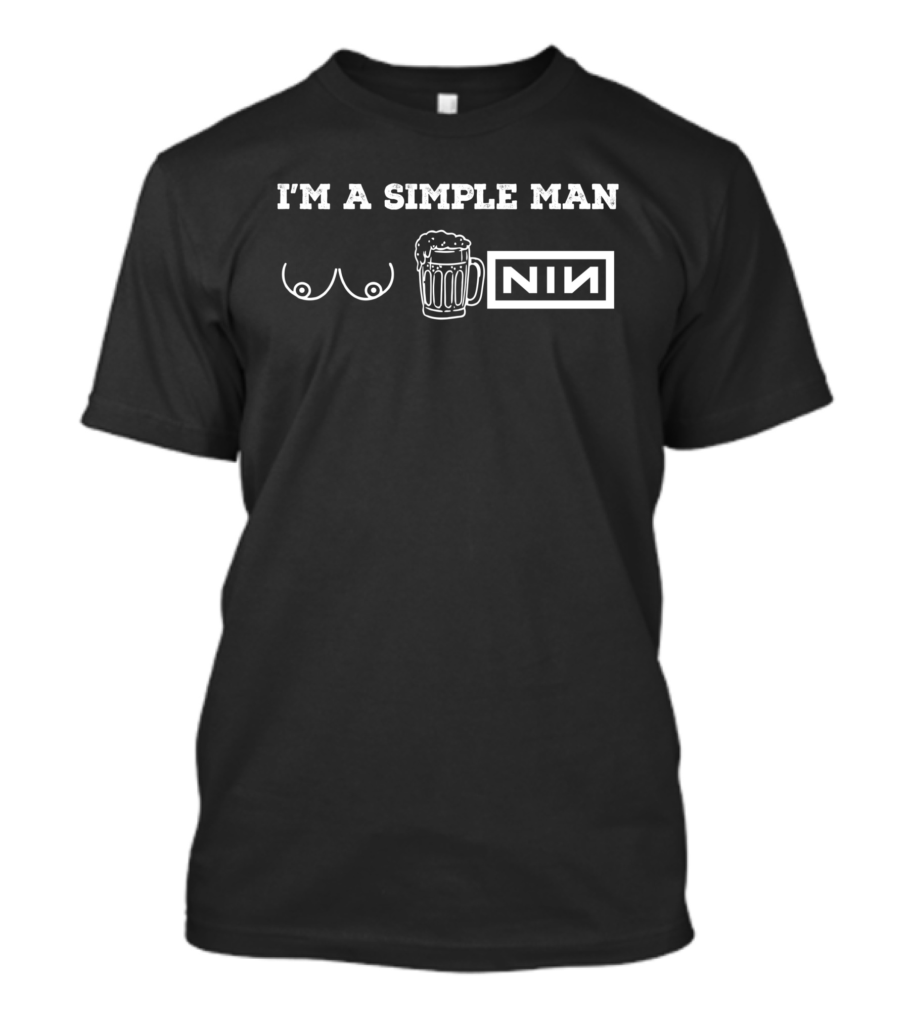 I'm A Simple Man I Like Mountain Biking Beer Dogs T-Shirt