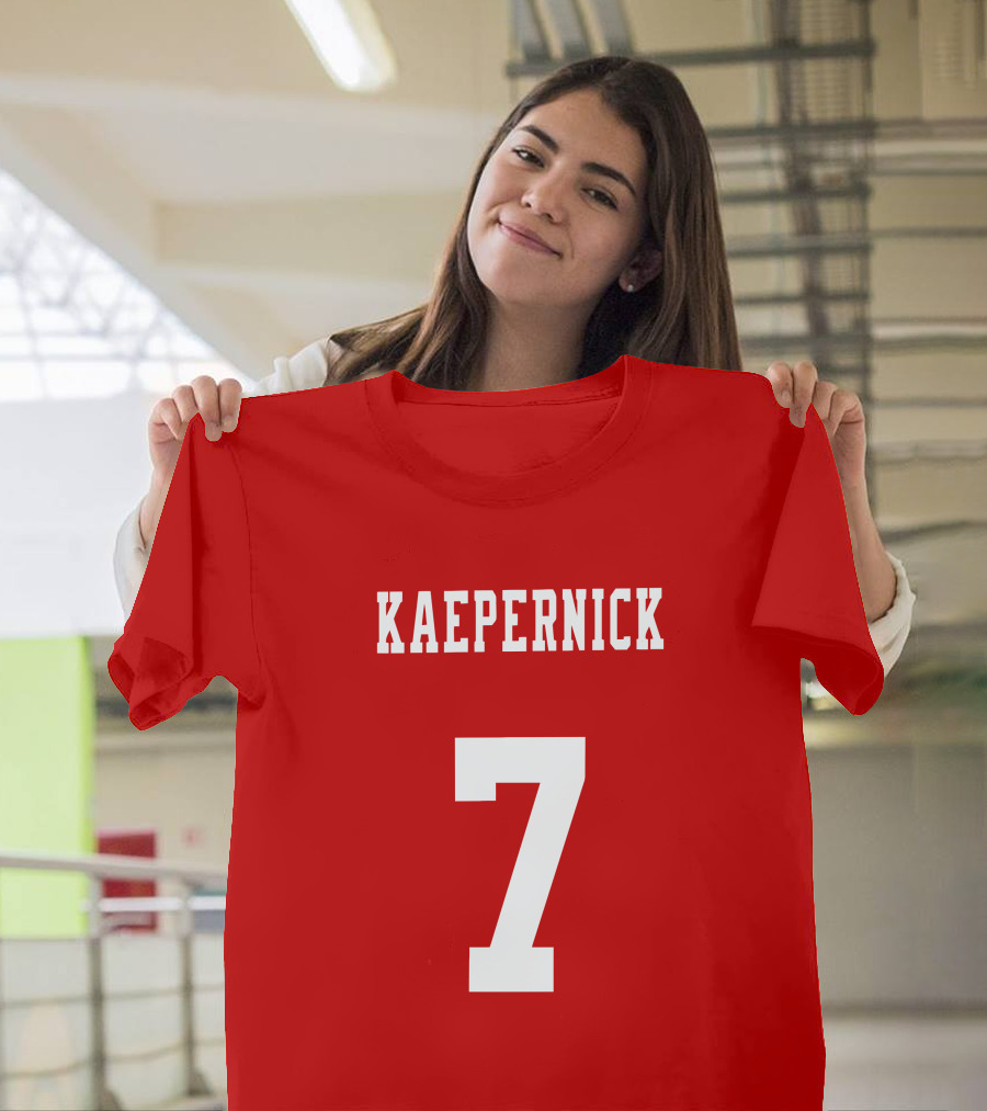 Kaepernick 7 Red Background Sports Jersey T-Shirt