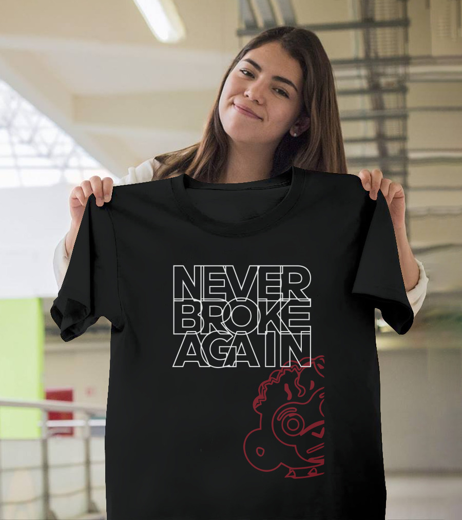 Never Broke Again Overlap Cartoon T-Shirt