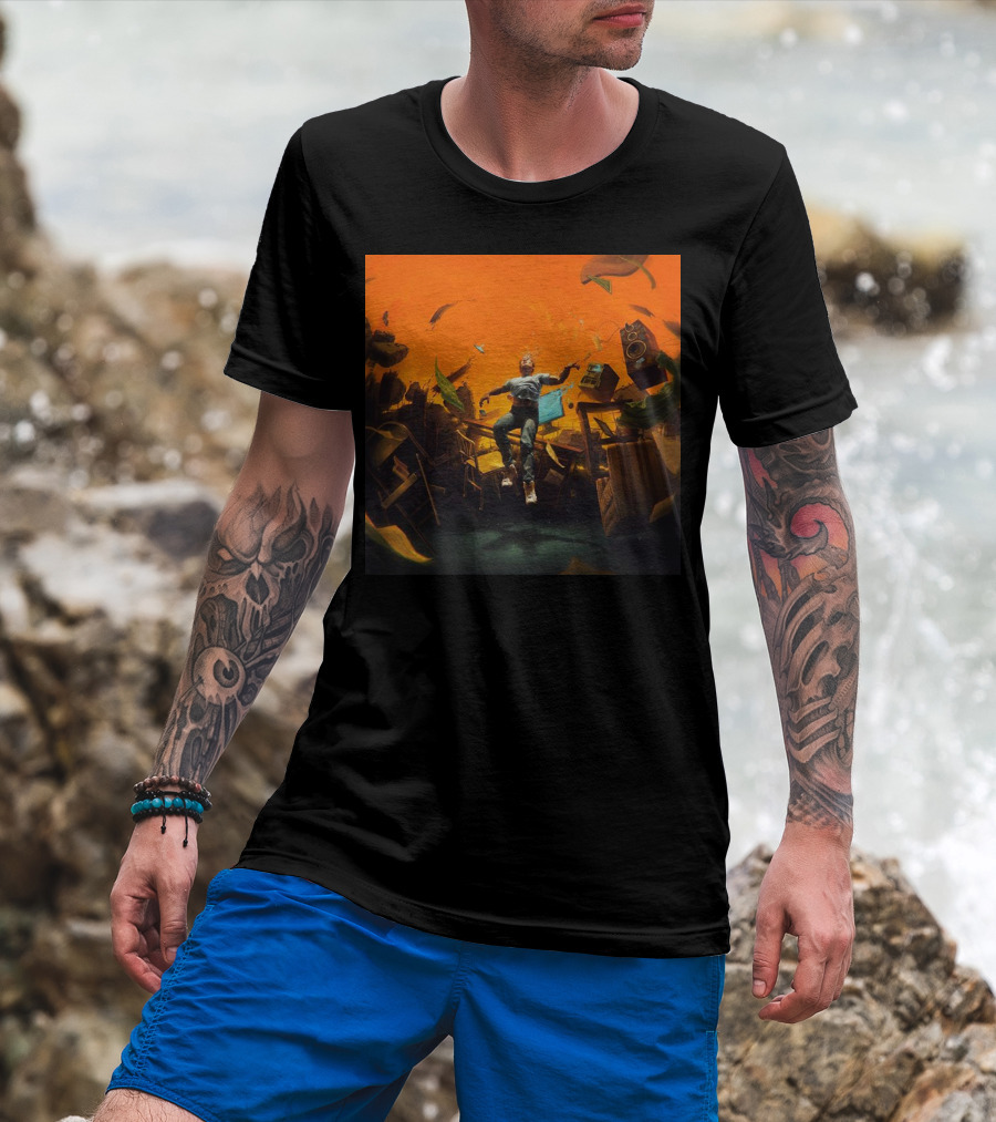 Nopressureshop Com Logic No Pressure Album Cover Floating Surreal Scene T-Shirt
