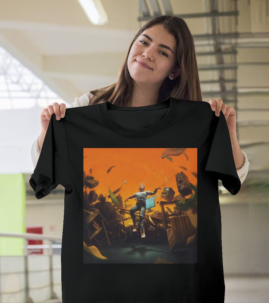 Nopressureshop Com Logic No Pressure Album Cover Floating Surreal Scene T-Shirt