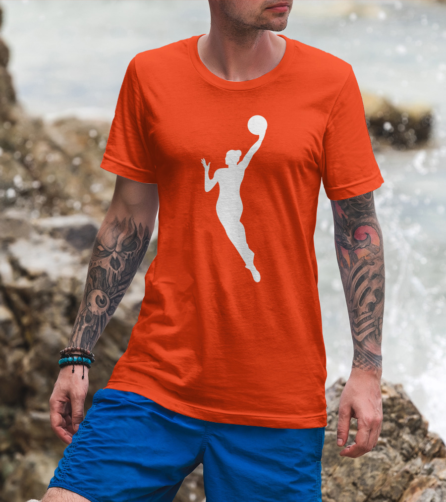 WNBA Jump Shot Icon On T-Shirt