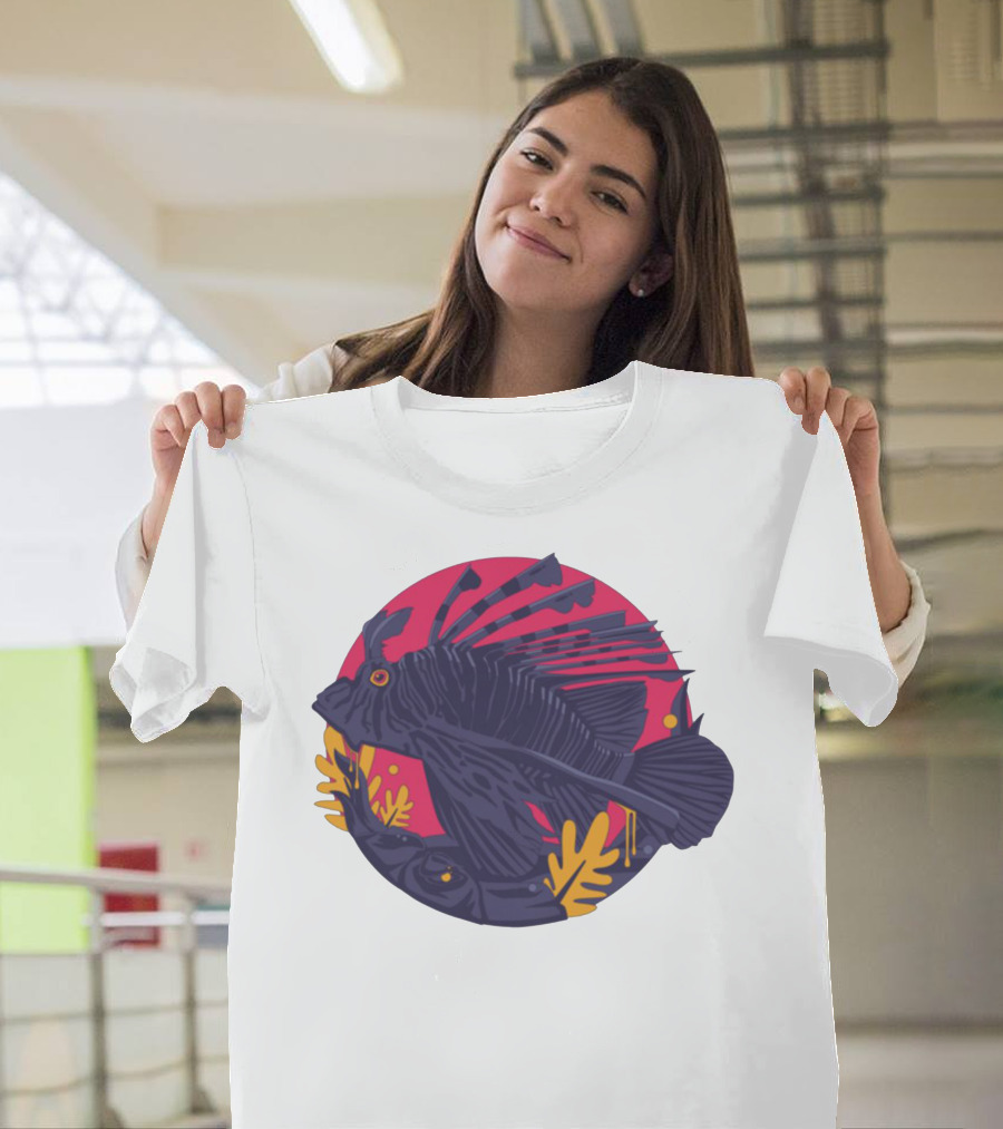 Jade Cicada Vibrant Fish Artwork Merch T-Shirt