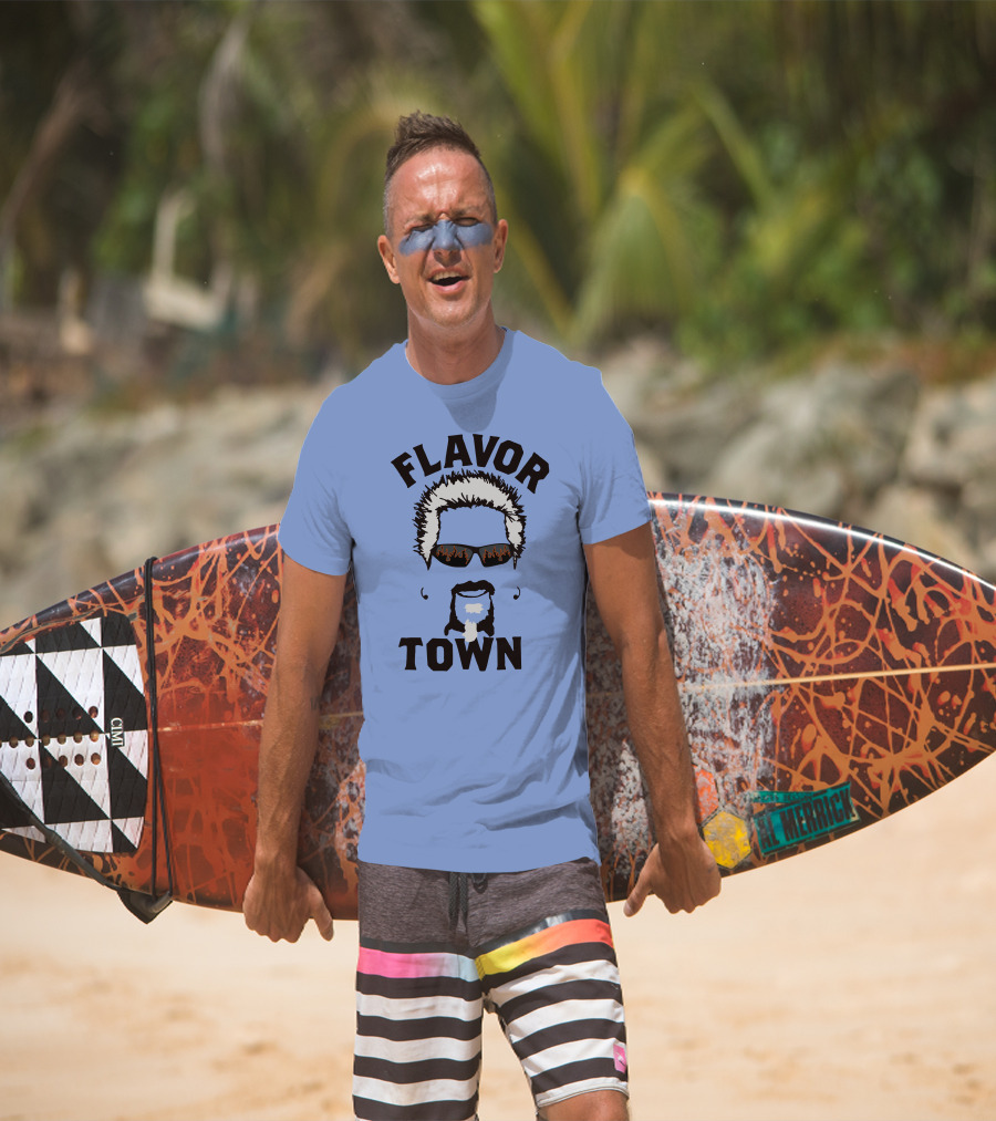 Flavor Town Sunglasses Beard T-Shirt