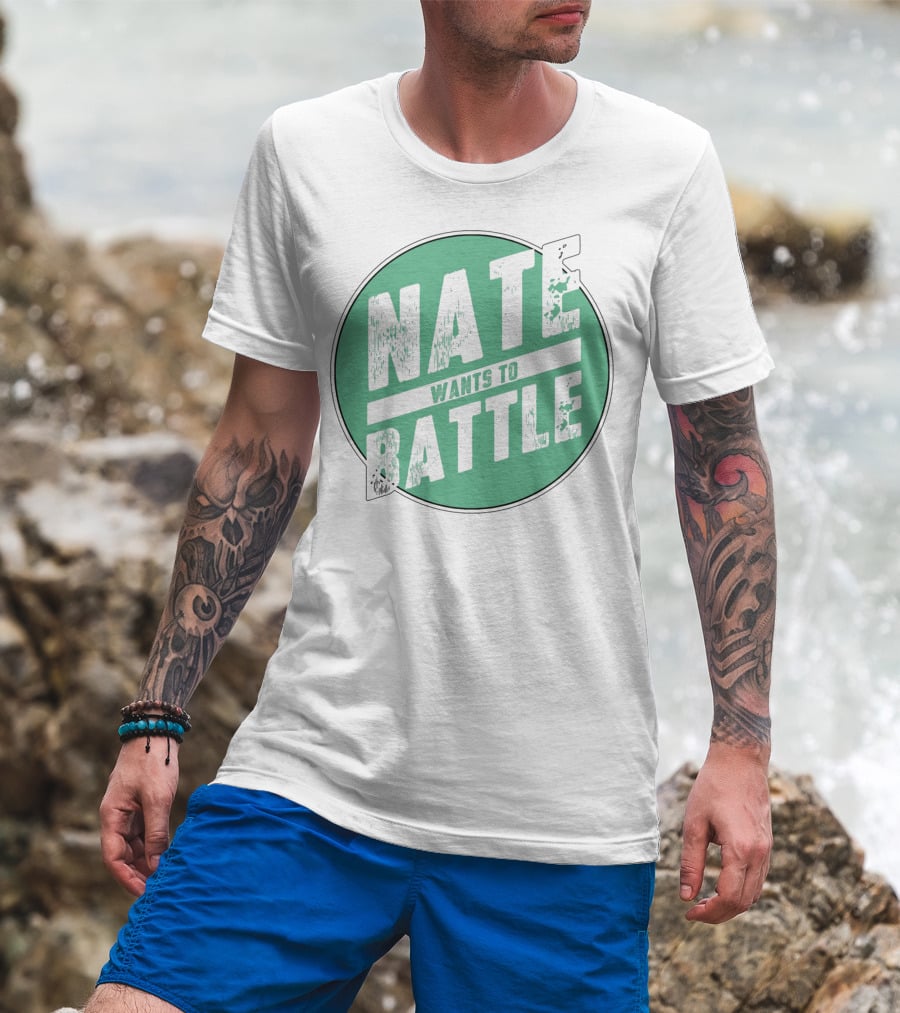 NateWantsToBattle Green Circle T-Shirt