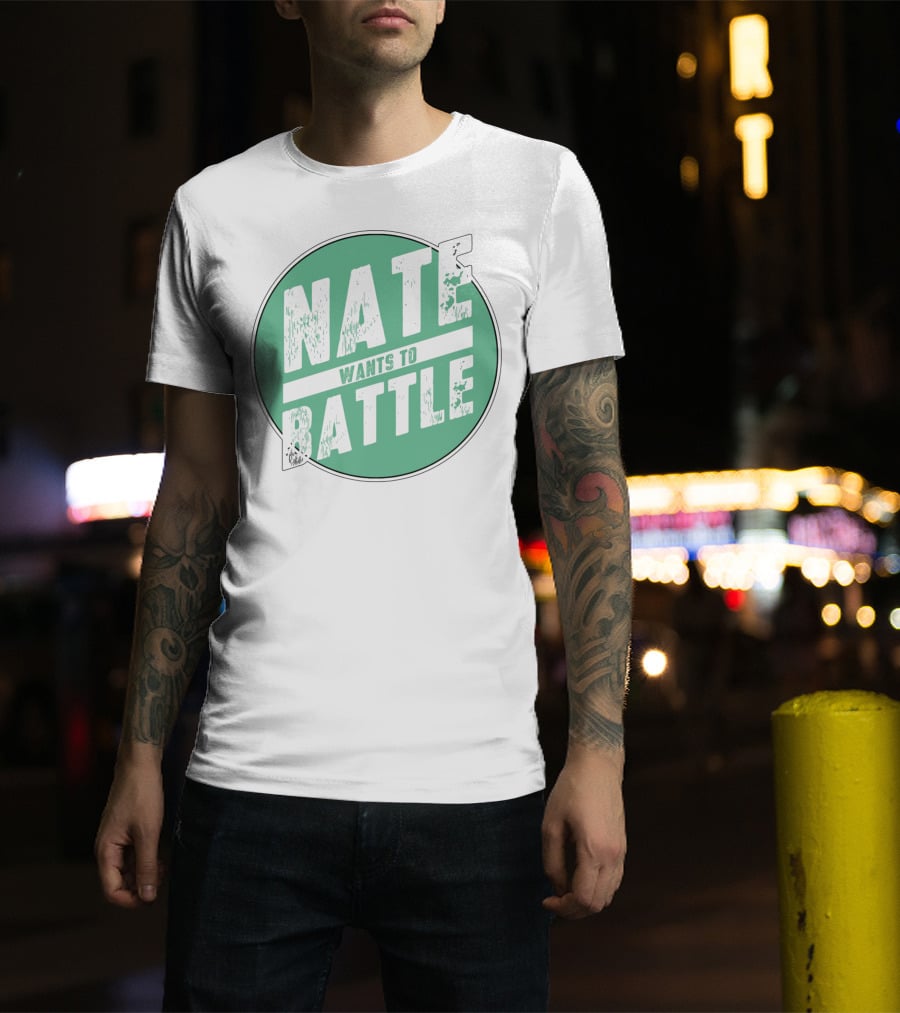 NateWantsToBattle Green Circle T-Shirt